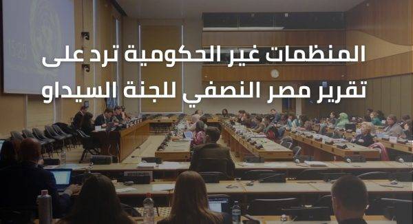 المنظمات غير الحكومية ترد على تقرير مصر النصفي للجنة السيداو