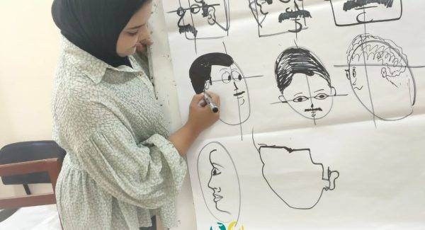 ورشة الكاريكاتير بالتعاون مع جمعية الطفولة والتنمية في أسيوط