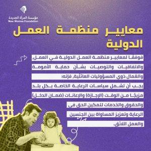عايير منظمة العمل الدولية في العمل، والاتفاقيات والتوصيات بشأن حماية الأمومة والعّمال ذوي المسؤوليات العائلّية،